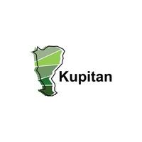 Kupitan map. vector map of Indonesia Country colorful design, illustration design template on white background