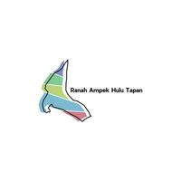 Map - Ranah Ampek Hulu Tapan, Vector map of Indonesia countries, Isolated on White Background, for your design, business and etc