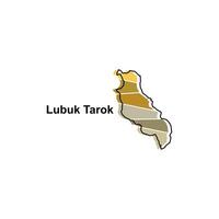 Lubuk Tarok map. vector map of Indonesia Country colorful design, illustration design template on white background