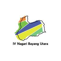 Map - IV Nagari Bayang Utara, Vector map of Indonesia countries, Isolated on White Background, for your design, business and etc