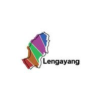 Map - Lengayang City, Vector map of Indonesia countries, Isolated on White Background, for your design, business and etc