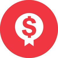 a red circle with a dollar sign on it vector