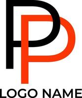 PP initial monogram logo design vector