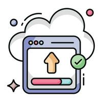 Modern design icon of website upload vector