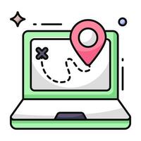 Editable design icon of online location vector