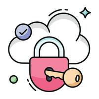 Editable design icon of cloud access vector