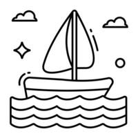 un icono de diseño de barco vector