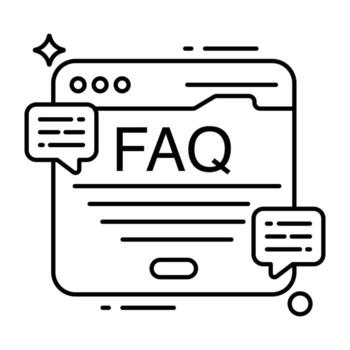 un único diseño icono de frecuentemente pedir pregunta vector