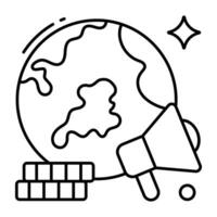 An icon design of global marketing vector