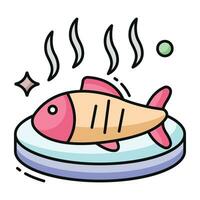 un icono diseño de pez, editable vector