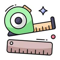 Unique design icon of inches tape vector