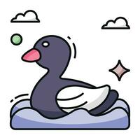 An icon design of duck vector