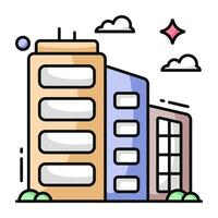 Modern design icon of commercial building vector