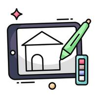 Premium download icon of house sketch vector