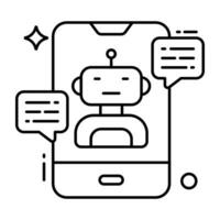 A trendy design icon of mobile robot vector