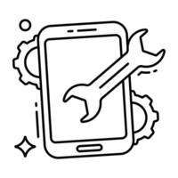 An icon design of mobile setting vector