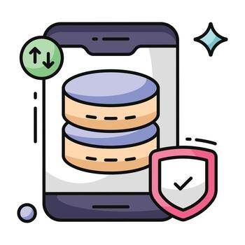 un icono diseño de base de datos seguridad vector