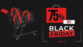 Black Friday background with sale advertising style. On elegant Background vector