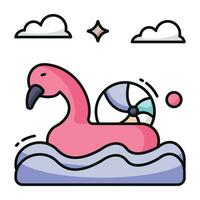 An icon design of flamingo vector