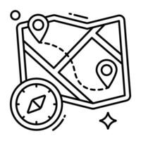 Premium design icon of map vector