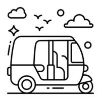 A unique design icon of rickshaw vector