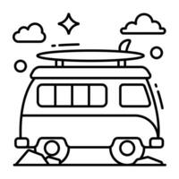 An icon design of road trip vector