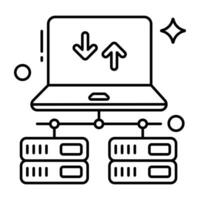 Modern design icon of online data transfer vector