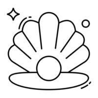 A beautiful design icon of clam vector