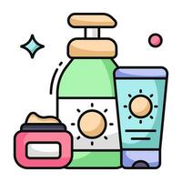 An icon design of beauty products vector