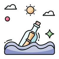 Perfect design icon of bottle message vector