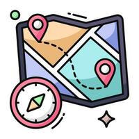 Premium design icon of map vector