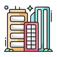 Modern design icon of commercial building vector