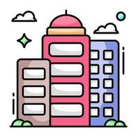 Modern design icon of commercial building vector