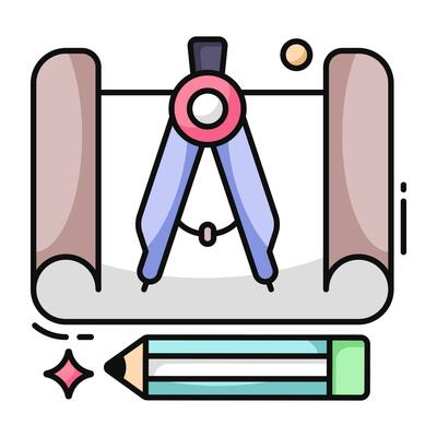 Creative design icon of compass