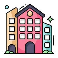 Modern design icon of commercial building vector