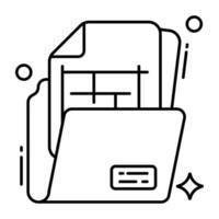 An icon design of folder vector