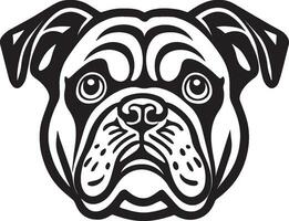 AI generated Cartoon Bulldog Face Illustration vector