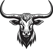 AI generated Texas Longhorn Steer Face Illustration vector