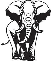 AI generated Elephant Lineart Illustration vector