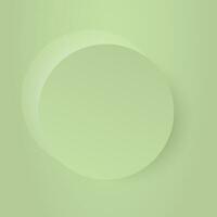 Abstract circle backdrop for cosmetic product. Collection of uxury geometric button, eleglant green background with copy space, vector illustration