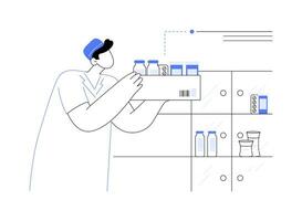 farmacéutico mayorista resumen concepto vector ilustración.