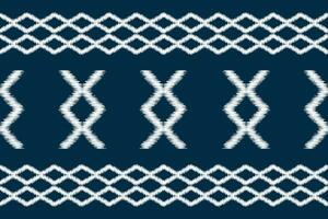 Ethnic Ikat fabric pattern geometric style.African Ikat embroidery Ethnic oriental pattern blue background. Abstract,vector,illustration.Texture,clothing,frame,decoration,motif. vector