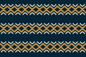 Ethnic Ikat fabric pattern geometric style.African Ikat embroidery Ethnic oriental pattern blue background. Abstract,vector,illustration.Texture,clothing,frame,decoration,motif. vector