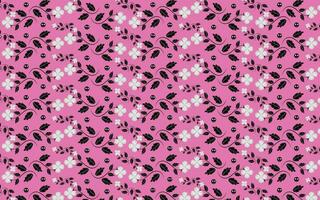 Floral pink color pattern and background vector