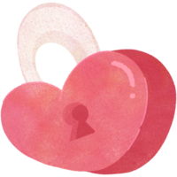 Valentine Cute Padlock For Valentine's Day png
