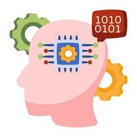 An icon design of brain intelligence vector