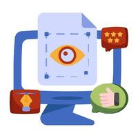 Trendy design icon of file monitoring vector