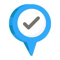 Unique design icon of verified location vector