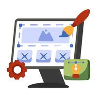 Modern design icon of web design vector