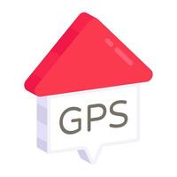 An icon design of gps vector